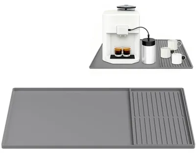 Silikon-Kaffeematte 2-in-1, 61x40,5 cm, mit Abtropfmatte 40x19 cm