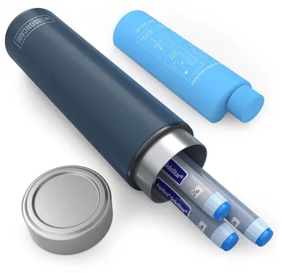 Zdjęcie produktu dla Torba termiczna do przechowywania insuliny, 60 godzin, temperatura 2-8°C, przeznaczona do podróży, zgodna z przepisami TSA, dla osób z cukrzycą, w kolorze granatowym, z dwoma wkładami chłodzącymi