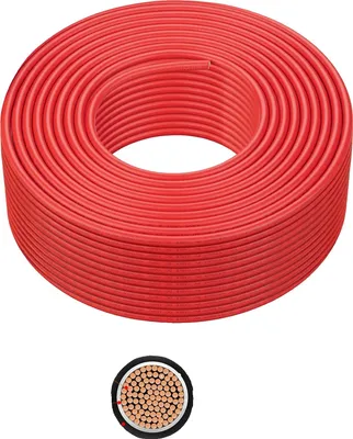 Obrázok produktu pre Solárny kábel, medený vodič, PVC izolácia, červený, 10 AWG-a, 100 m-a