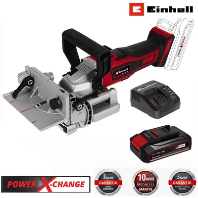 A power tool with accessories, displayed against a white background with promotional badges.