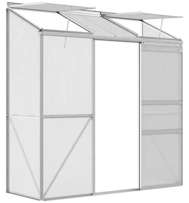 Obrázek produktu pro Skleník Anbaugewächshaus – polykarbonátový skleník | Barva: stříbrná | Rozměry: 68 x 192 x 196 cm
