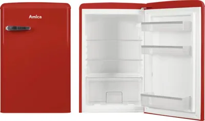 Produktbild von Amica - VKS 15620-1 R - Kühlschrank - Retro Design - Chili Red
