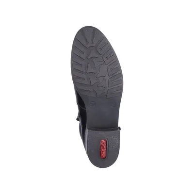 Produktbild von Rieker Damen Stiefel Langschaft hübsche Optik Zierband Schaftende gepolstert Z5368-00, Größe:38 EU, Farbe:Schwarz
