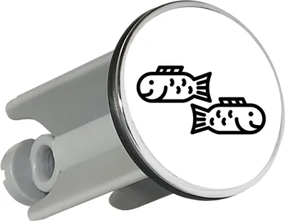 Produktbild von Huuraa Waschbeckenstöpsel Fische Sternzeichen Symbol 4cm höhenverstellbar Abflussstopfen Geschenkidee