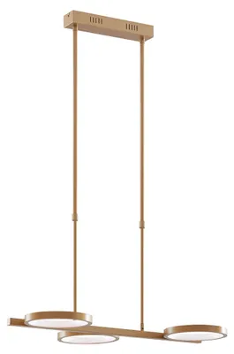 Produktbild von Moderne Hängelampe Gold inkl  LED 3 Stufig dimmbar 3 Flammig Vivé
