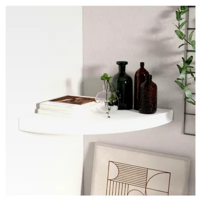 Produktbild von Eckregal, schwebend, weiß, 35 x 35 x 3,8 cm, MDF
