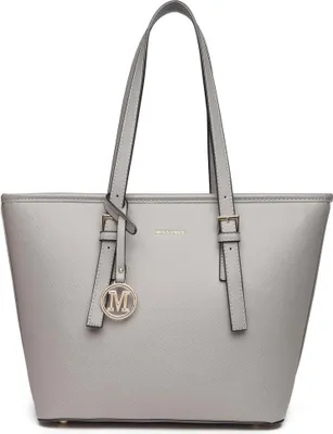 Produktbild von Damen Shopper Handtasche Groß in Grau aus Kunstleder