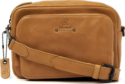 Produktbild von dR Amsterdam Umhängetasche | Leder Schultertasche | Damenhandtaschen | Damen Crossbody Tasche | Tampa - 933738 Yellow