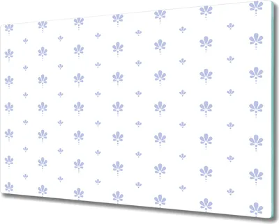 Produktbild von Glas Schneidebrett Herdabdeckplatten Schneideplatten - 80x52 cm - Blumen blau Grau