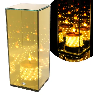 Zdjęcie produktu dla Wysoki znicz LED LUSTRO 3D na baterie - 25cm