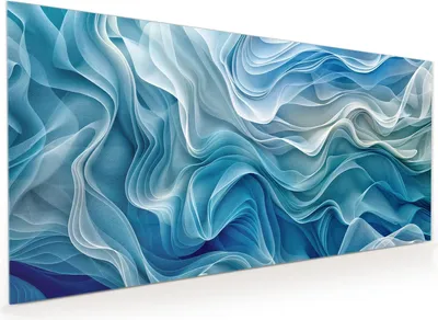 Produktbild von Küchenrückwand Spritzschutz Glas mit Motiv Wellenfließend 40 x 40 cm