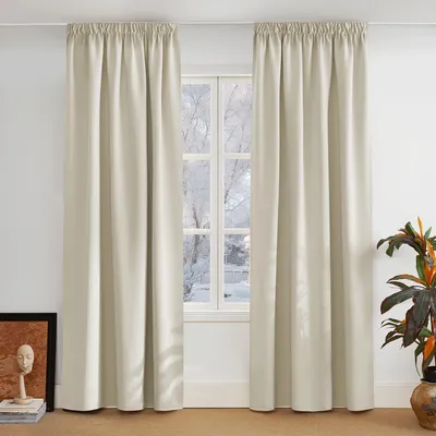 Fertigvorhang verdunkelnd 228x228 cm 2er-Set lichtbeige