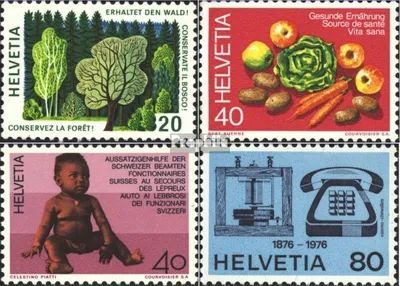 Produktbild von Briefmarken Schweiz 1976 Mi 1069-1072 (kompl.Ausg.) gestempelt Jahresereignisse
