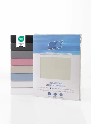 Produktbild von Jersey Spannbettlaken 100% Baumwolle 140x200+30 cm, creme