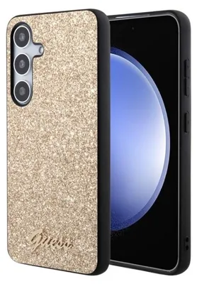 Zdjęcie produktu dla Etui Guess Glitter Script Na Samsung Galaxy S24 - Złote