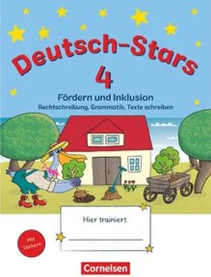 Obrázok produktu pre Deutsch-Stars 4. Schuljahr. Fördern und Inklusion - Übungsheft. Mit Lösungen