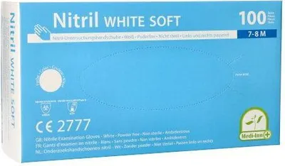 Produktbild von 1000 Medi-Inn Medi-Inn® Handschuhe Nitril puderfrei White Soft weiss Größe M 93065