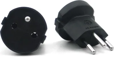 Image de Adaptateur Wiltec Schuko/CH noir, adaptateur de prise Suisse 250 V/16 A, adaptateur électrique jusqu'à 4000 W, adaptateur pour prises suisses puissant