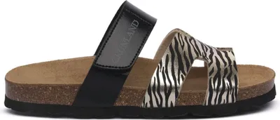 Produktbild von Grünland Kinder Flipflops Schwarz mit Klettverschluss zum Schlüpfen ganzjährig