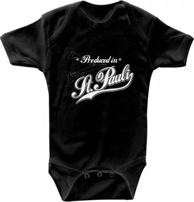 Produktbild von Babystrampler mit Print – Produced in ST. Pauli – 08491 schwarz - Größe - 18-24 Monate