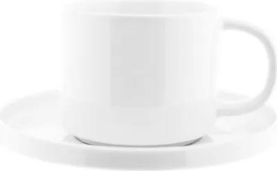 Immagine prodotto di Mulex Set di 12 tazze da caffè in porcellana con piattino 200 ml bianco