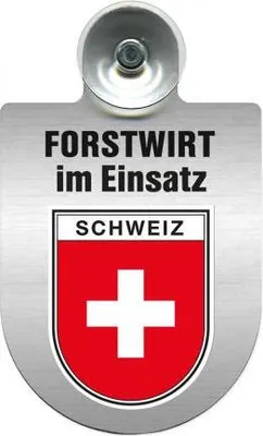 Produktbild von Einsatzschild für Windschutzscheibe incl. Saugnapf - Forstwirt im Einsatz - 309468 Color - Region Schweiz