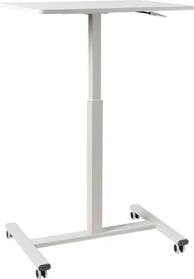 Produktbild von BELIANI Laptoptisch Weiß 65 x 48 cm Manuell Höhenverstellbar zum Stehen u. Sitzen Modernes Design für Home Office Büro Arbeitsplatz