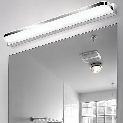 Obrázek produktu pro LED nástěnná lampa do koupelny – 42 cm – 9 W – 230 V – vodotěsná IP44 – přirozené bílé světlo 4000 K – nerezová ocel
