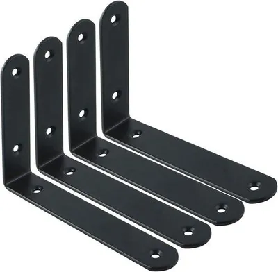 Produktbild von Schwarze Metall Wandleuchten Halter 200x140mm 4er Set