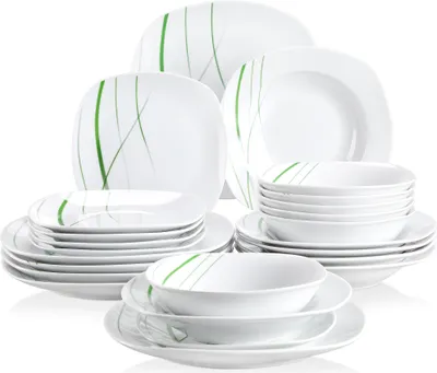 Obrázek produktu pro VEWEET 'Aviva' porcelánový jídelní servis, 24dílná sada nádobí, jídelní servis, sada talířů pro 6 osob