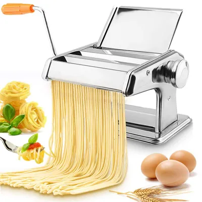 Nudelmaschine 3-in-1 aus Edelstahl, Nudelrolle für Spaghetti, Lasagne