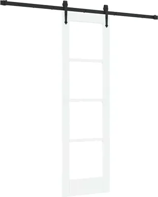 Produktbild von vidaXL Schiebetür Weiß 61 x 198,5 cm Holz und Metall