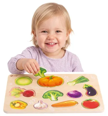 Produktbild von Classic World Holz-Montessori-Gemüsepuzzle