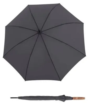 Obrázek produktu pro Knirps Timber Stick Automatic Dark Grey - holový deštník