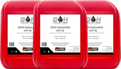 Produktbild von 60 L Hydrauliköl HLP 46 ISO VG 46 nach DIN 51524 Teil 2 Kanister 3 x 20 Liter
