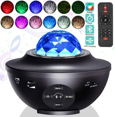 Image de Lampe Galaxy LED Ciel étoilé Projecteur avec télécommande, haut-parleur Bluetooth, minuterie, veilleuse pour enfants