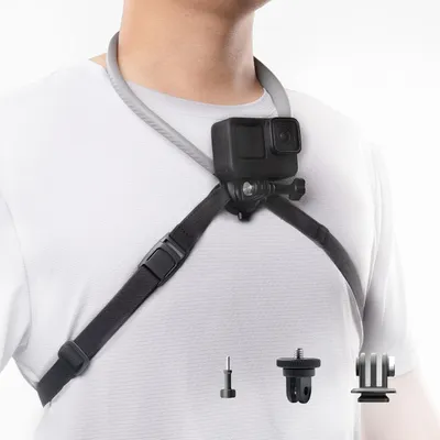 Produktbild von Brustgurt Actionkamera Halterung - CapLock Schnellverschluss - Brusthalterung - Silikon - Schwarz
