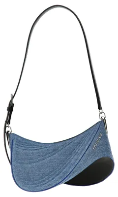 Produktbild von Mugler Schultertasche aus Kalbsleder in Blau 24P10SA00042113074