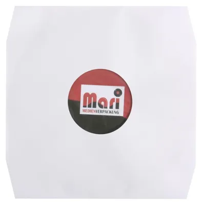 Produktbild von Reinweiße Innenhüllen für LP Maxi Single Vinyl Schallplatten mit Eckenschnitt 309x301/304 mm gefüttert 90 g Papier 25 Stück