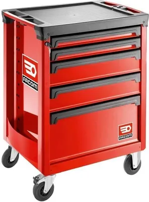 Produktbild von ROLL-Wagen - FACOM - ROLL.5M3APB - 5 Schubladen - 3 Module pro Schublade - Rot