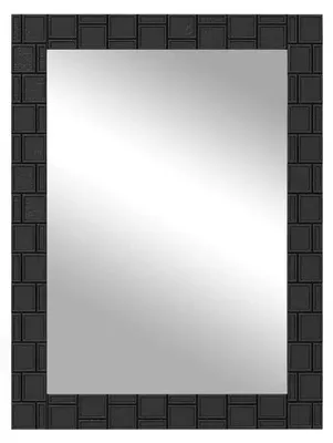 Image de Miroir mural en bois avec crochets en métal