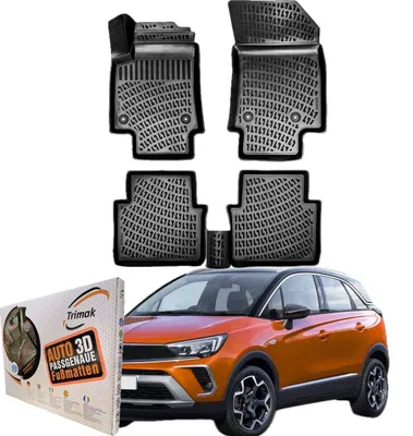 Produktbild von Trimak Autofußmatten kompatibel mit OPEL Crossland X Auto Allwetter Gummimatten