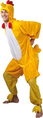 Produktbild von B88004-195 Kinder Damen Herren Huhn Overall-Kostüm bis max.195 cm Körpergröße