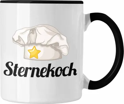 Produktbild von Trendation - Sternekoch Tasse Geschenk für besten Koch der Welt (Schwarz)