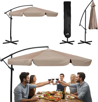 Zdjęcie produktu dla Parasol ogrodowy składany 6 segmentowy 350 cm z pokrowcem Plonos PL-880