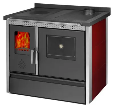 Immagine prodotto di Stufa Cucina riscaldamento a Legna piano cottura in ghisa con Forno Struttura in acciaio Exclusive Inox