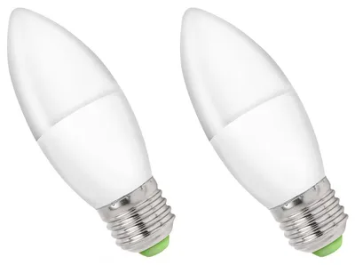 Produktbild von Spectrum E27 LED Kerzenlampe 6W 520lm 3000K Warmweiß 230V 2 Stück