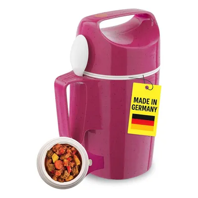 Zdjęcie produktu dla ROTPUNKT Termos na posiłki 850 ml z łyżką, pojemnik termiczny na jedzenie, termos na lunch na ciepłe i zimne potrawy
