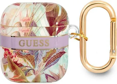 Immagine prodotto di Guess Gua2Hhflu Airpods 1/2 Cover Fioletowy/Purple Flower Strap Collection