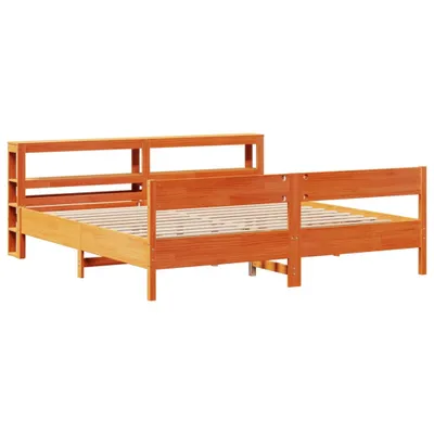 Produktbild von Massivholzbett ohne Matratze Wachsbraun 180x200 Kiefernholz